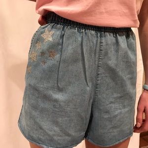 High waisted star shorts